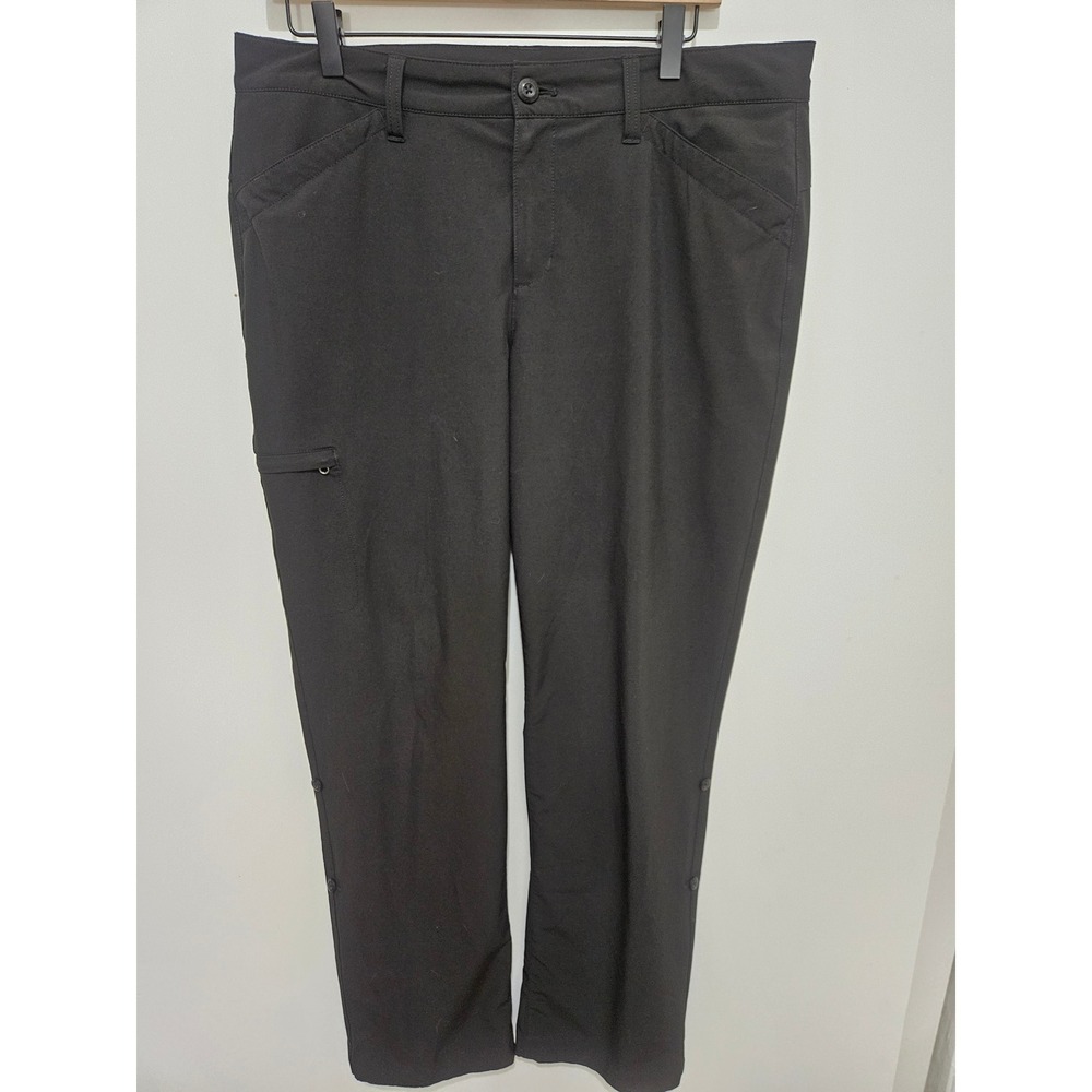 Eddie Bauer First Ascent Guide Pants Womens‎ 12 Black Roll Up Hiking Outdoor